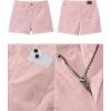 imageluvamia Jean Shorts for Women High Waisted Trendy Flat Pockets Cutoff Stretchy Denim Shorts Casual SummerCandy Pink