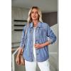 imageluvamia womens Women Denim JacketsBay Blue