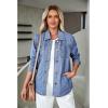 imageluvamia womens Women Denim JacketsBay Blue