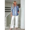 imageluvamia womens Women Denim JacketsBay Blue