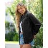 imageluvamia womens Women Denim JacketsFaded Black