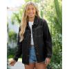 imageluvamia womens Women Denim JacketsFaded Black
