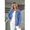 imageluvamia womens Women Denim JacketsMedium Blue