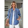 imageluvamia womens Women Denim JacketsMedium Blue