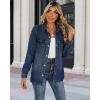 imageluvamia womens Women Denim JacketsNightfall Blue