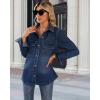 imageluvamia womens Women Denim JacketsNightfall Blue