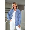 imageluvamia womens Women Denim JacketsTurquoise Blue
