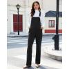 imageluvamia Corduroy Overalls for Women Loose Fit Baggy Straight Casual Adjustable Straps Bib Jumpsuit Overalls with PocketsBlack