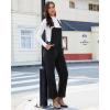 imageluvamia Corduroy Overalls for Women Loose Fit Baggy Straight Casual Adjustable Straps Bib Jumpsuit Overalls with PocketsBlack