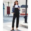 imageluvamia Corduroy Overalls for Women Loose Fit Baggy Straight Casual Adjustable Straps Bib Jumpsuit Overalls with PocketsBlack