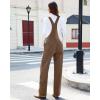 imageluvamia Corduroy Overalls for Women Loose Fit Baggy Straight Casual Adjustable Straps Bib Jumpsuit Overalls with PocketsCocoa Brown