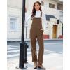 imageluvamia Corduroy Overalls for Women Loose Fit Baggy Straight Casual Adjustable Straps Bib Jumpsuit Overalls with PocketsCocoa Brown
