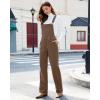 imageluvamia Corduroy Overalls for Women Loose Fit Baggy Straight Casual Adjustable Straps Bib Jumpsuit Overalls with PocketsCocoa Brown