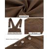 imageluvamia Corduroy Overalls for Women Loose Fit Baggy Straight Casual Adjustable Straps Bib Jumpsuit Overalls with PocketsCocoa Brown