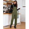 imageluvamia Corduroy Overalls for Women Loose Fit Baggy Straight Casual Adjustable Straps Bib Jumpsuit Overalls with PocketsOlive Green
