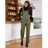 imageluvamia Corduroy Overalls for Women Loose Fit Baggy Straight Casual Adjustable Straps Bib Jumpsuit Overalls with PocketsOlive Green