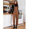 imageluvamia Corduroy Overalls for Women Loose Fit Baggy Straight Casual Adjustable Straps Bib Jumpsuit Overalls with PocketsPecan Brown