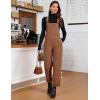 imageluvamia Corduroy Overalls for Women Loose Fit Baggy Straight Casual Adjustable Straps Bib Jumpsuit Overalls with PocketsPecan Brown