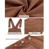 imageluvamia Corduroy Overalls for Women Loose Fit Baggy Straight Casual Adjustable Straps Bib Jumpsuit Overalls with PocketsPecan Brown
