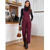 imageluvamia Corduroy Overalls for Women Loose Fit Baggy Straight Casual Adjustable Straps Bib Jumpsuit Overalls with PocketsWine Red