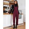 imageluvamia Corduroy Overalls for Women Loose Fit Baggy Straight Casual Adjustable Straps Bib Jumpsuit Overalls with PocketsWine Red