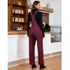 imageluvamia Corduroy Overalls for Women Loose Fit Baggy Straight Casual Adjustable Straps Bib Jumpsuit Overalls with PocketsWine Red