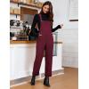 imageluvamia Corduroy Overalls for Women Loose Fit Baggy Straight Casual Adjustable Straps Bib Jumpsuit Overalls with PocketsWine Red