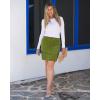 imageluvamia Corduroy Skirts for Women High Waisted Trendy Fall Elastic Waist Casual Stretchy Short Skirts with Patch PocketsOlive Green