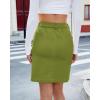 imageluvamia Corduroy Skirts for Women High Waisted Trendy Fall Elastic Waist Casual Stretchy Short Skirts with Patch PocketsOlive Green