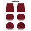 imageluvamia Corduroy Skirts for Women High Waisted Trendy Fall Elastic Waist Casual Stretchy Short Skirts with Patch PocketsWine Red