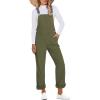 imageluvamia Corduroy Overalls for Women Loose Fit Baggy Straight Casual Adjustable Straps Bib Jumpsuit Overalls with PocketsOlive Green
