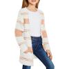 imageluvamia Girls Casual Open Front Long Cardigan Sweaters with Pockets