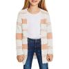 imageluvamia Girls Casual Open Front Long Cardigan Sweaters with Pockets