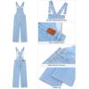 imageluvamia Jean Overalls for Women Loose Fit Baggy Wide Leg Bib Pocket Adjustable Straps Stretchy Denim Overall JumpsuitsAzure Glow