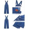 imageluvamia Jean Overalls for Women Loose Fit Baggy Wide Leg Bib Pocket Adjustable Straps Stretchy Denim Overall JumpsuitsCody Blue