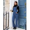 imageluvamia Jean Overalls for Women Loose Fit Baggy Wide Leg Bib Pocket Adjustable Straps Stretchy Denim Overall JumpsuitsCody Blue