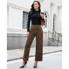 imageluvamia Wide Leg Jeans Woman Trendy High Waisted Leopard Cheetah Print Ankle Length Stretchy Denim Pants with PocketsBrown Cheetah