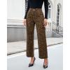 imageluvamia Wide Leg Jeans Woman Trendy High Waisted Leopard Cheetah Print Ankle Length Stretchy Denim Pants with PocketsBrown Cheetah