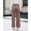 imageluvamia Wide Leg Jeans for Women Trendy High Waisted Double Side Seams Stretchy Denim Pants Trouser Jeans with PocketsPecan Brown
