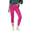 imageluvamia Womens Fleece Lined Jeans Winter Thermal Denim Jeggings Skinny High Waisted Stretch Warm LeggingsFuchsia
