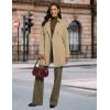 imageluvamia Trench Coat Women Mid Length Classic Double Breasted Lapel Business Casual Fall Jacket Coats Outerwear with BeltKhaki