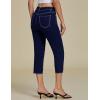 imageluvamia Jean Capri Pants for Women High Waisted Ripped Skinny Jeans Stretchy Denim Capris Cropped Jeggings with PocketsRinse Blue