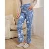 imageluvamia Straight Leg Jeans for Women Floral Printed High Waisted Trendy Cute Vintage Stretchy Denim Pants Boho JeansFloral Print 1  Medium Wash