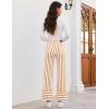 imageluvamia Striped Jeans for Women Wide Leg High Waisted Trendy Patch Pockets Stretchy Denim Pants Casual Trouser JeansOrange