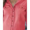 imageluvamia Denim Shirt Women Chambray Jean Western Shirts Long Sleeve Button Down TopsSpiced Coral