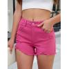 imageluvamia Jean Shorts for Women High Waisted Trendy Summer Casual Ripped Cutoff Stretchy Distressed Denim Shorts JortsHot Pink