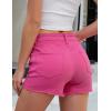 imageluvamia Jean Shorts for Women High Waisted Trendy Summer Casual Ripped Cutoff Stretchy Distressed Denim Shorts JortsHot Pink