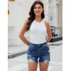 imageluvamia Jean Shorts for Women High Waisted Trendy Summer Casual Ripped Cutoff Stretchy Distressed Denim Shorts JortsLapis Storm