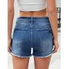 imageluvamia Jean Shorts for Women High Waisted Trendy Summer Casual Ripped Cutoff Stretchy Distressed Denim Shorts JortsLapis Storm