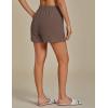 imageluvamia Linen Shorts for Women High Waisted Buttoned Elastic Waist Casual Summer Beach Lounge Comfy Shorts with PocketsBrown